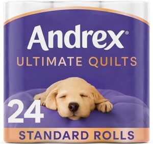 Andrex Supreme Quilts Toilet Tissue (Pack of 24 Rolls)