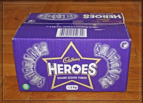 Cadbury Heroes Chocolate Lage Bulk Sharing Box, Assorted Mini-Size Milk Bars (2kg) photo review